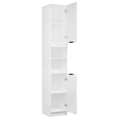 Badkamerkast 32X34X188,5 Cm Bewerkt Hout Wit