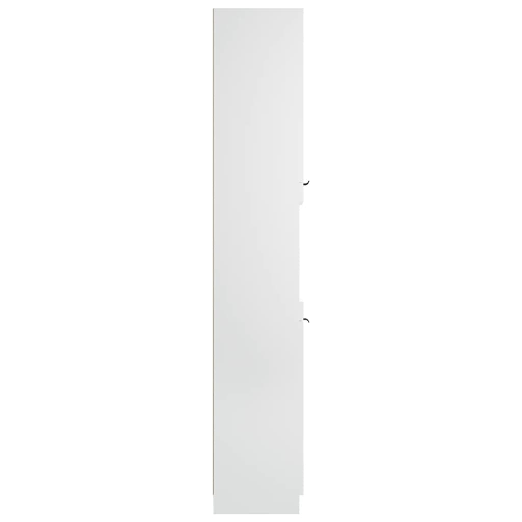 Badkamerkast 32X34X188,5 Cm Bewerkt Hout Wit