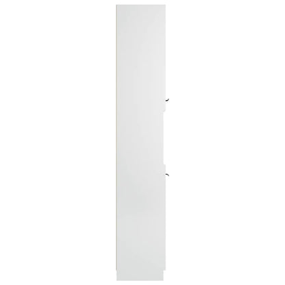 Badkamerkast 32X34X188,5 Cm Bewerkt Hout Wit