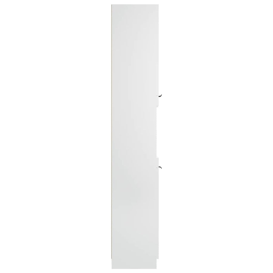 Badkamerkast 32X34X188,5 Cm Bewerkt Hout Wit