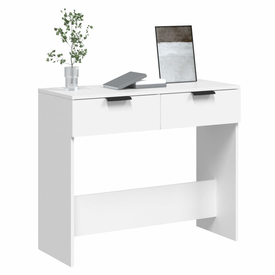 Wandtafel 90x36x75 cm bewerkt hout wit Wit