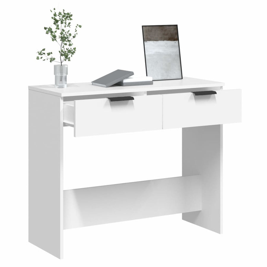 Wandtafel 90x36x75 cm bewerkt hout wit Wit