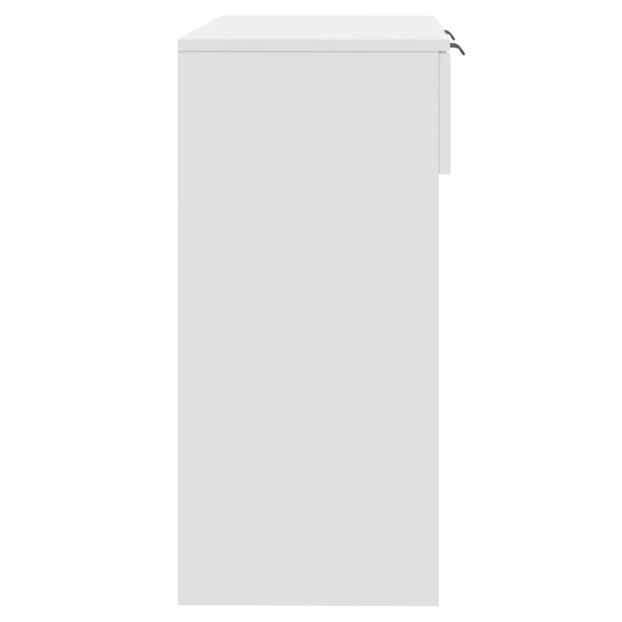 Wandtafel 90x36x75 cm bewerkt hout wit Wit
