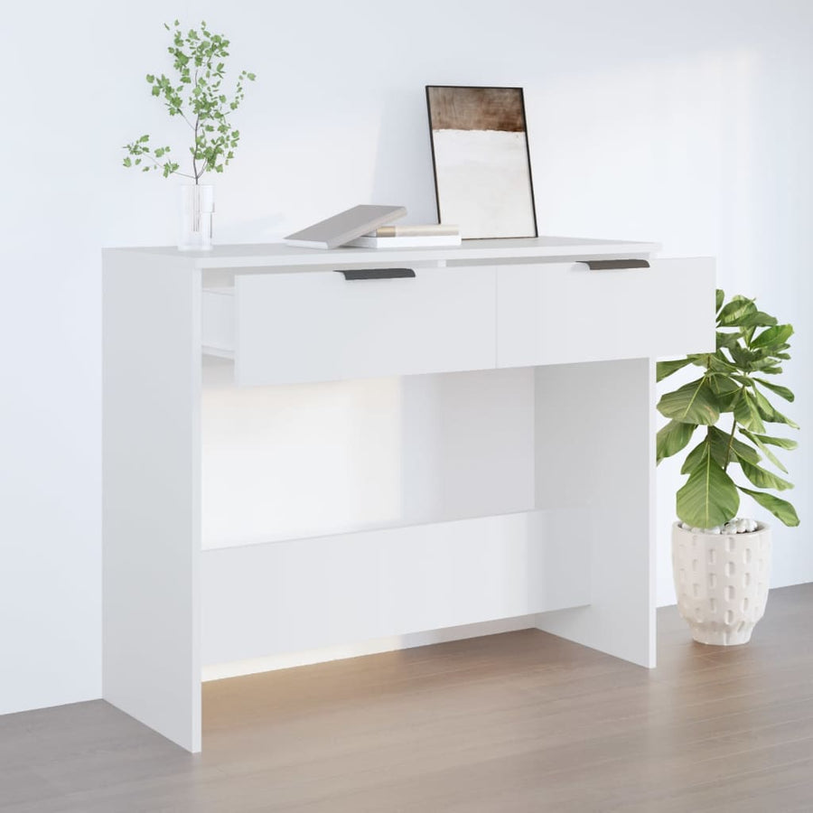 Wandtafel 90x36x75 cm bewerkt hout wit Wit