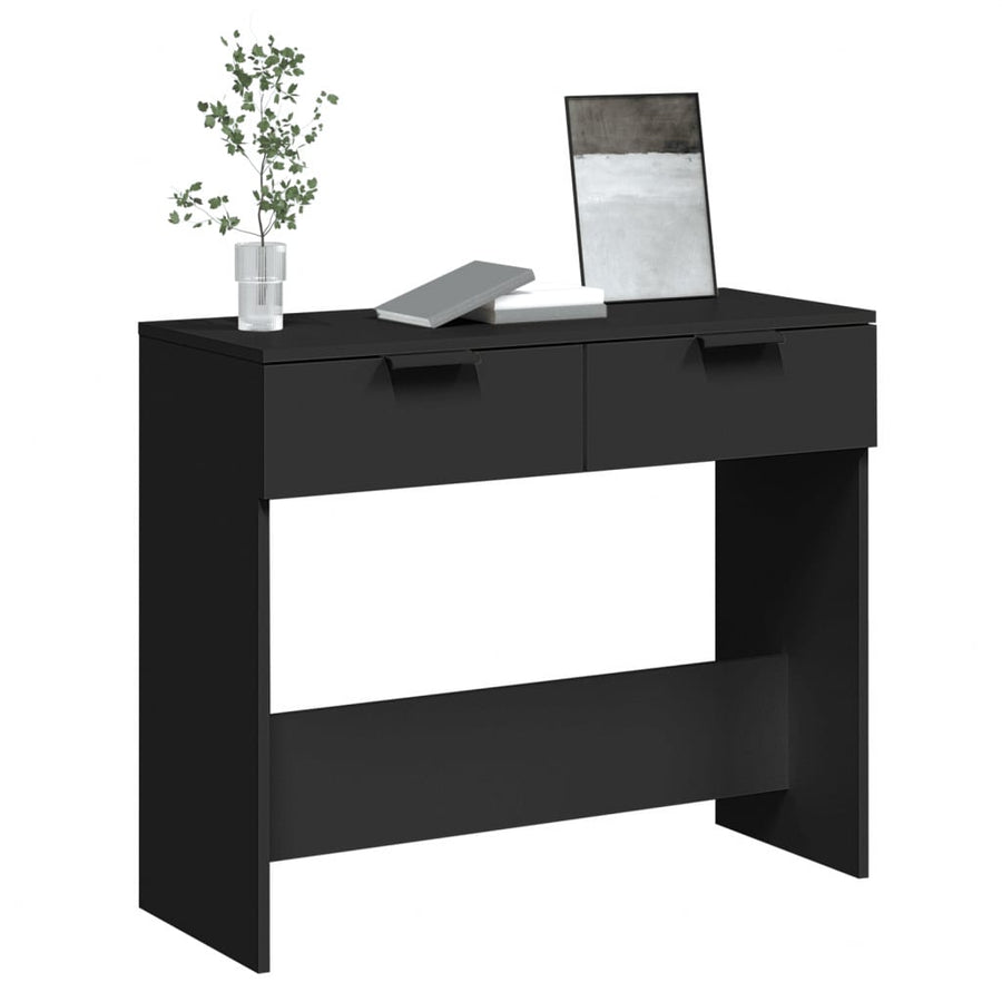 Wandtafel 90X36X75 Cm Bewerkt Hout Zwart