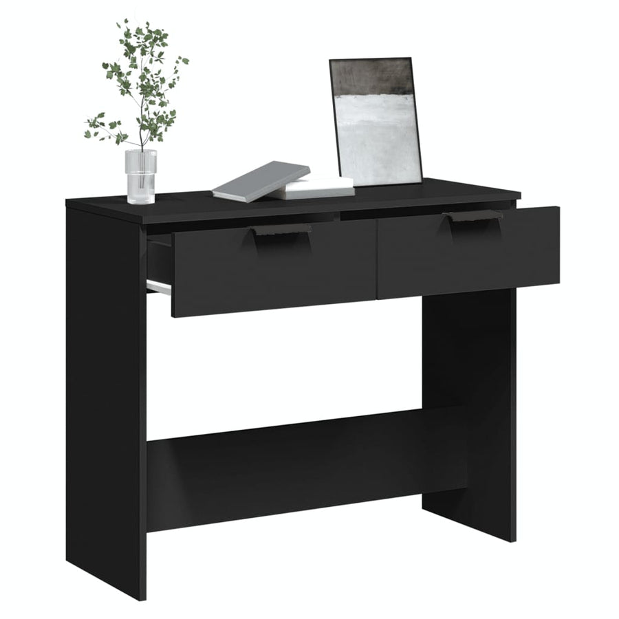 Wandtafel 90X36X75 Cm Bewerkt Hout Zwart