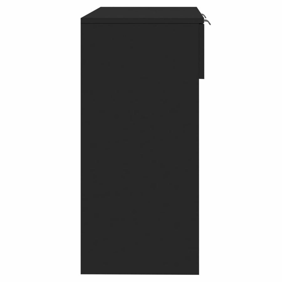 Wandtafel 90X36X75 Cm Bewerkt Hout Zwart