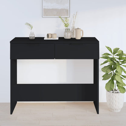 Wandtafel 90X36X75 Cm Bewerkt Hout Zwart