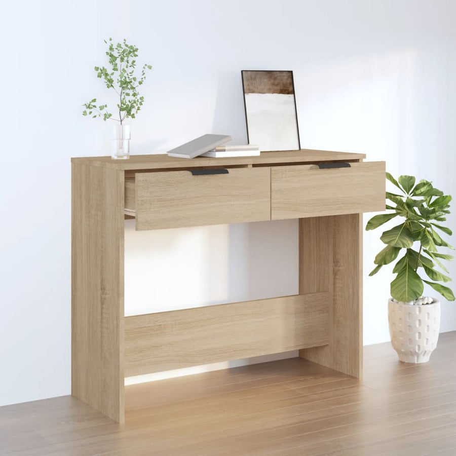 Wandtafel 90X36X75 Cm Bewerkt Hout Sonoma Eikenkleurig