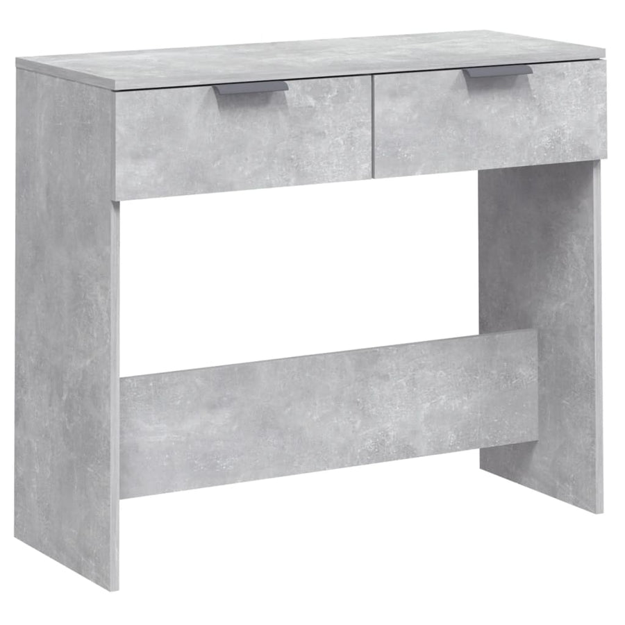 Wandtafel 90X36X75 Cm Bewerkt Hout Betongrijs