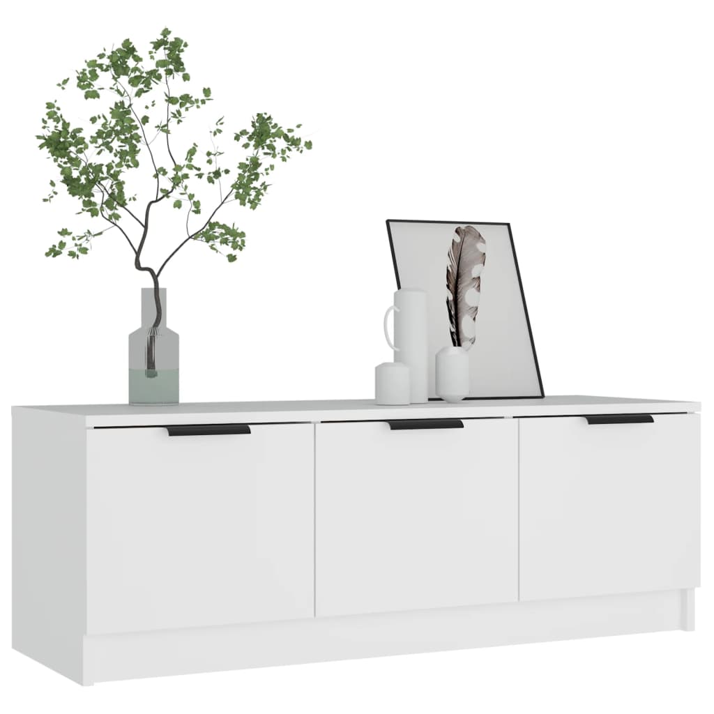 Tv-Meubel 02X35X36,5 Cm Bewerkt Hout Wit