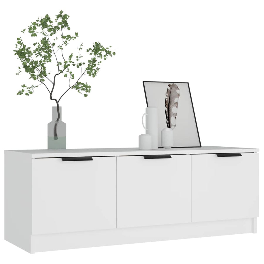 Tv-Meubel 02X35X36,5 Cm Bewerkt Hout Wit