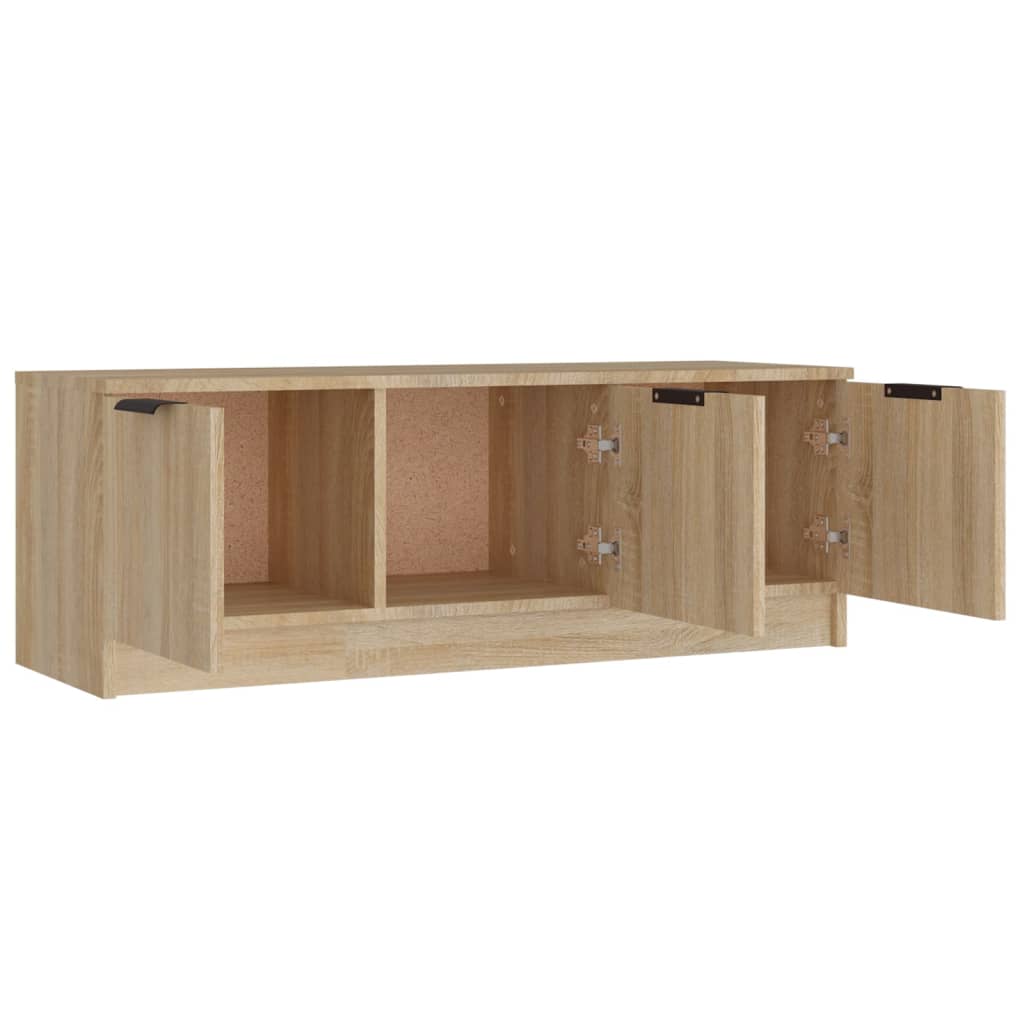 Tv-Meubel 02X35X36,5 Cm Bewerkt Hout Kleurig Sonoma eiken
