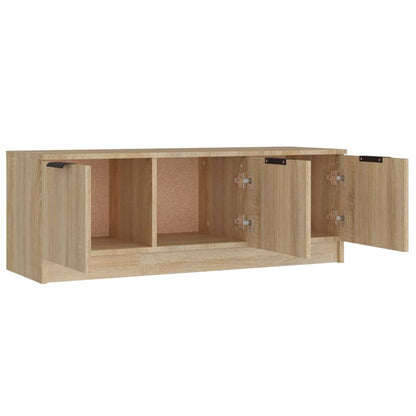 Tv-Meubel 02X35X36,5 Cm Bewerkt Hout Kleurig Sonoma eiken