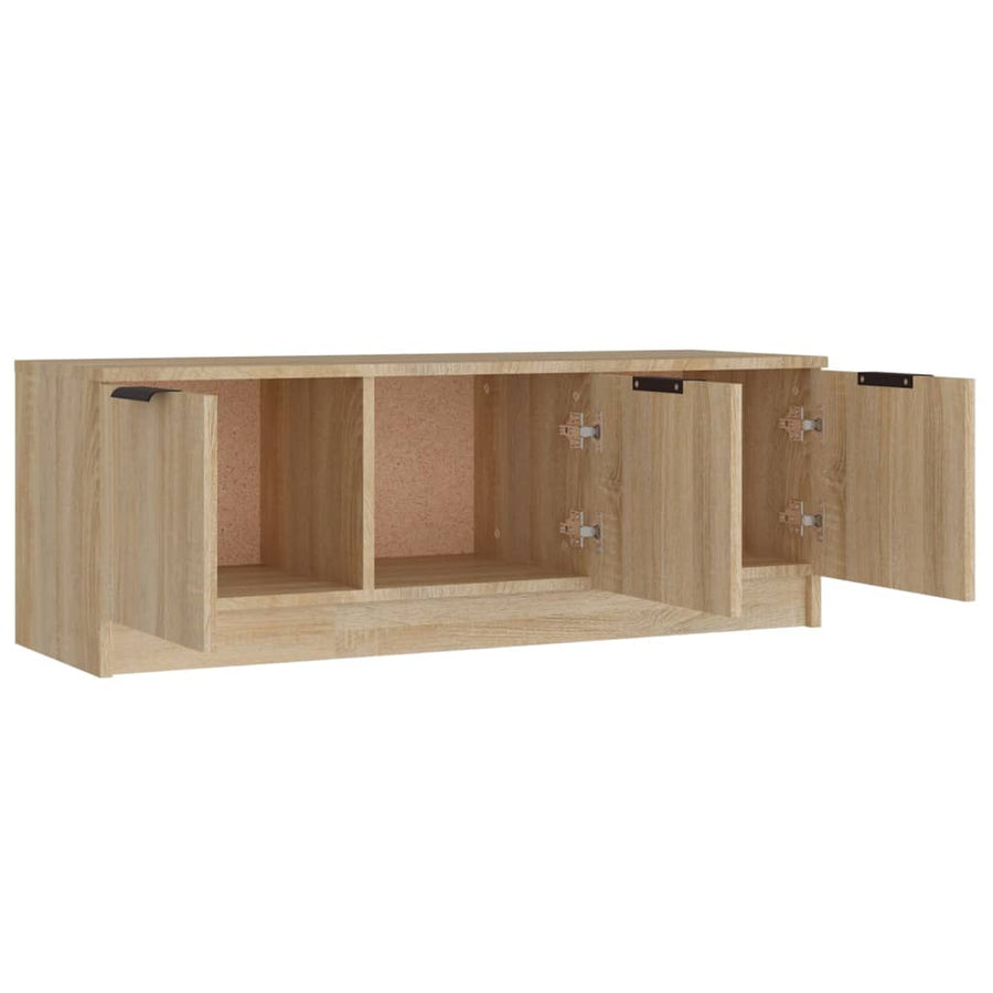 Tv-Meubel 02X35X36,5 Cm Bewerkt Hout Kleurig Sonoma eiken