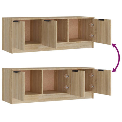 Tv-Meubel 02X35X36,5 Cm Bewerkt Hout Kleurig Sonoma eiken