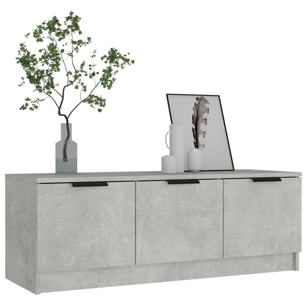 Tv-Meubel 02X35X36,5 Cm Bewerkt Hout Betongrijs