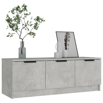 Tv-Meubel 02X35X36,5 Cm Bewerkt Hout Betongrijs