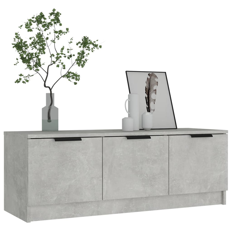 Tv-Meubel 02X35X36,5 Cm Bewerkt Hout Betongrijs