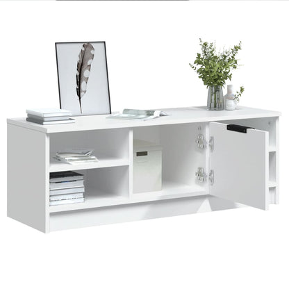 Tv-Meubel 02X35,5X36,5 Cm Bewerkt Hout Wit