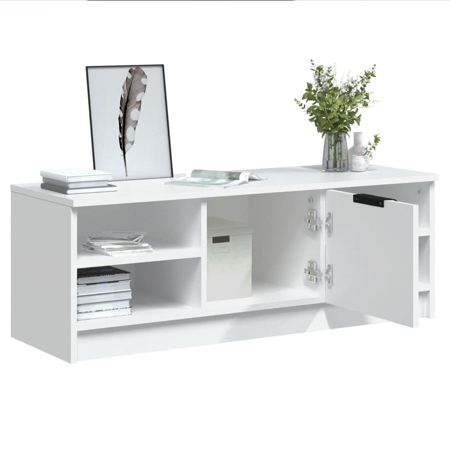 Tv-Meubel 02X35,5X36,5 Cm Bewerkt Hout Wit