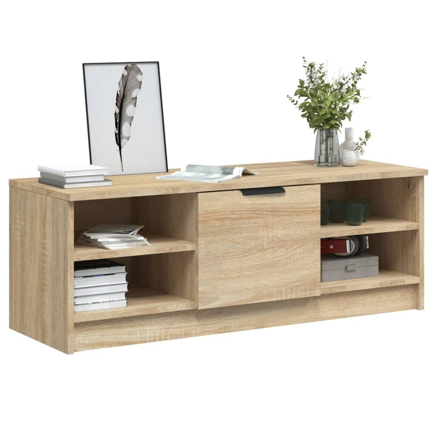 Tv-Meubel 102X35,5X36,5 Cm Bewerkt Hout Kleurig Sonoma eiken