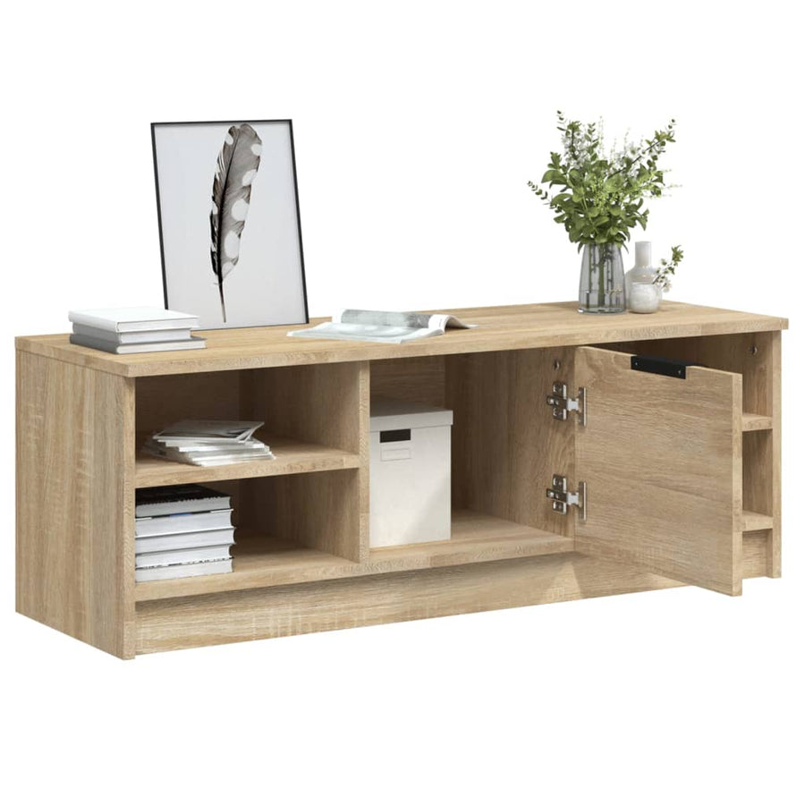 Tv-Meubel 102X35,5X36,5 Cm Bewerkt Hout Kleurig Sonoma eiken