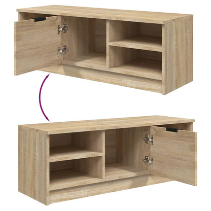 Tv-Meubel 102X35,5X36,5 Cm Bewerkt Hout Kleurig Sonoma eiken