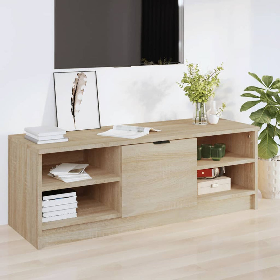 Tv-Meubel 102X35,5X36,5 Cm Bewerkt Hout Kleurig Sonoma eiken