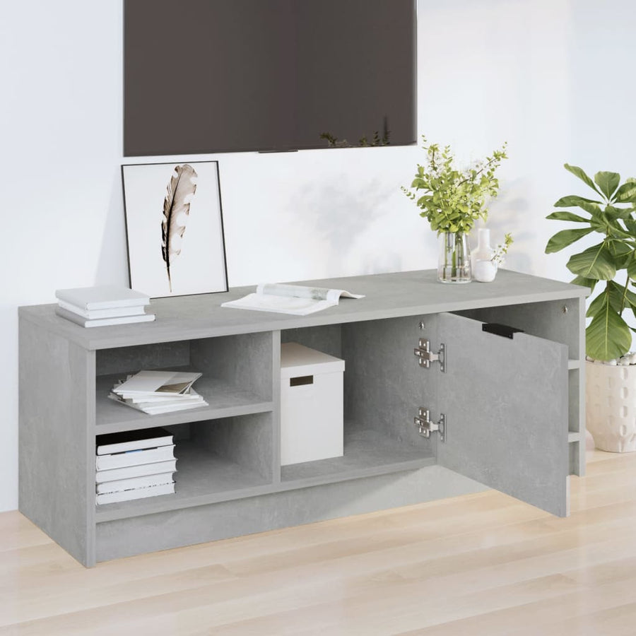 Tv-Meubel 102X35,5X36,5 Cm Bewerkt Hout Betongrijs