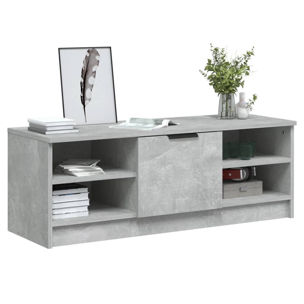 Tv-Meubel 102X35,5X36,5 Cm Bewerkt Hout Betongrijs