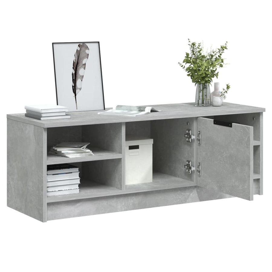 Tv-Meubel 102X35,5X36,5 Cm Bewerkt Hout Betongrijs