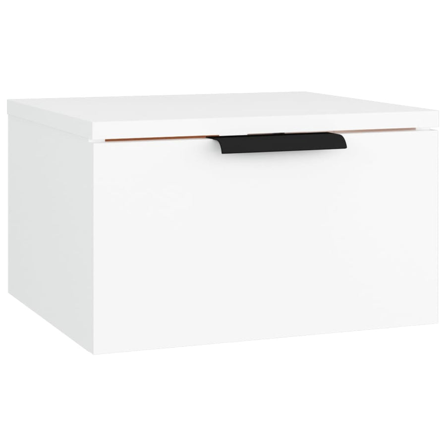Nachtkastjes 2 st wandgemonteerd 34x30x20 cm wit Wit