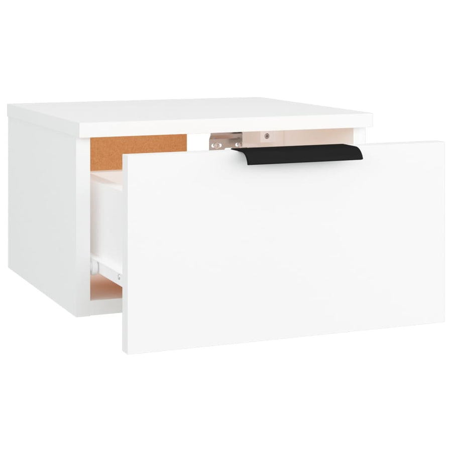 Nachtkastjes 2 st wandgemonteerd 34x30x20 cm wit Wit