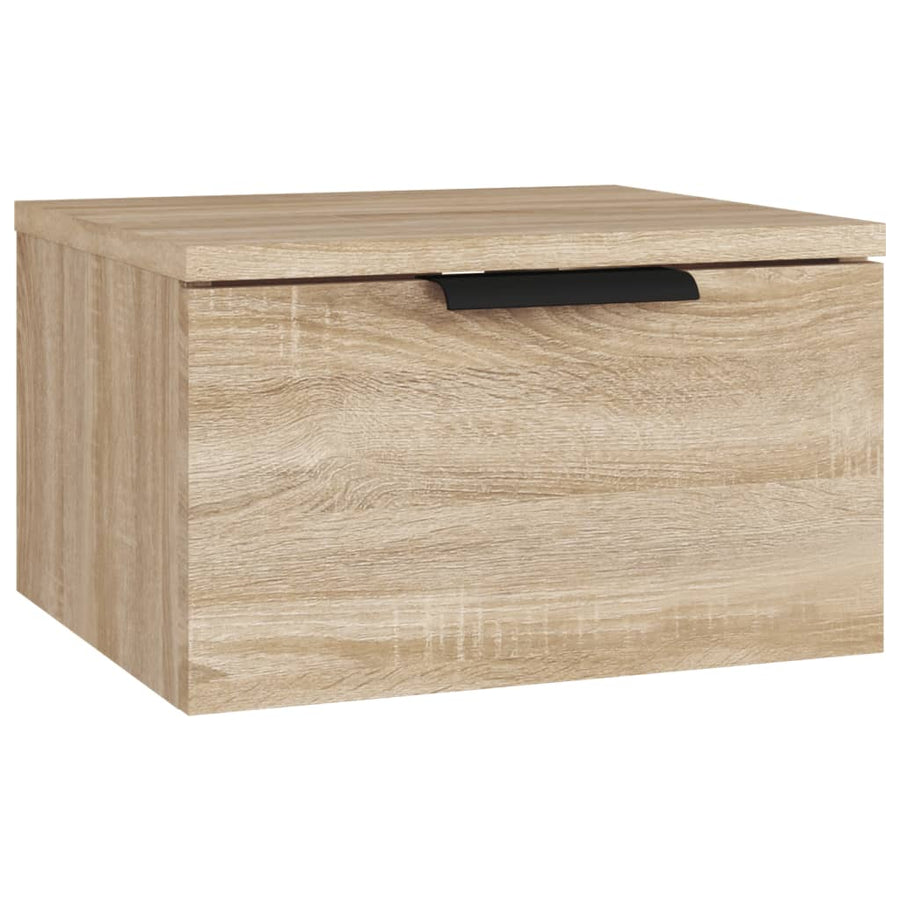 Nachtkastjes 2 st wandgemonteerd 34x30x20 cm sonoma eikenkleur Sonoma eiken