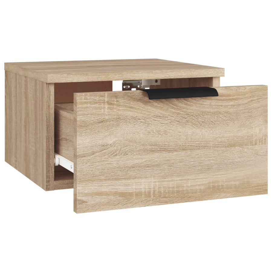 Nachtkastjes 2 st wandgemonteerd 34x30x20 cm sonoma eikenkleur Sonoma eiken