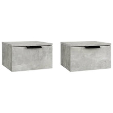 Nachtkastjes 2 st wandgemonteerd 34x30x20 cm betongrijs 2 Betongrijs
