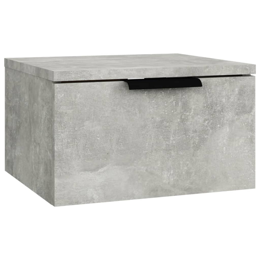 Nachtkastjes 2 st wandgemonteerd 34x30x20 cm betongrijs 2 Betongrijs