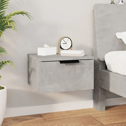 Nachtkastjes 2 st wandgemonteerd 34x30x20 cm betongrijs 2 Betongrijs