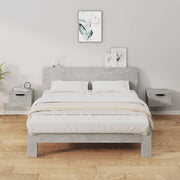 Bedside Tables 2 pcs Wall-Mounted 34x30x20 cm Concrete Grey