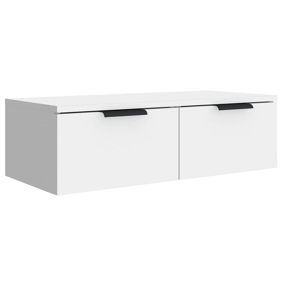 Wandkast 68X30X20 Cm Bewerkt Hout Wit