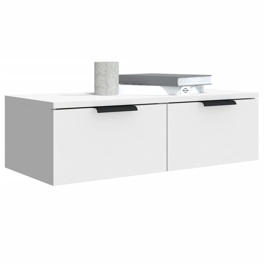 Wandkast 68X30X20 Cm Bewerkt Hout Wit