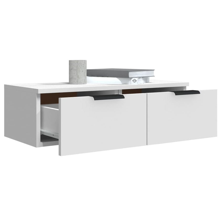 Wandkast 68X30X20 Cm Bewerkt Hout Wit