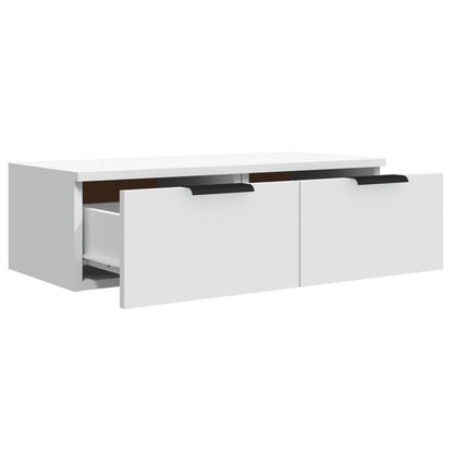 Wandkast 68X30X20 Cm Bewerkt Hout Wit