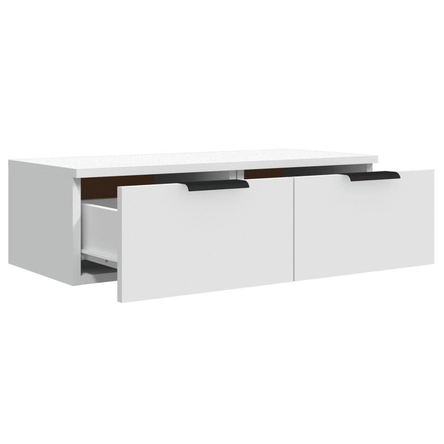 Wandkast 68X30X20 Cm Bewerkt Hout Wit
