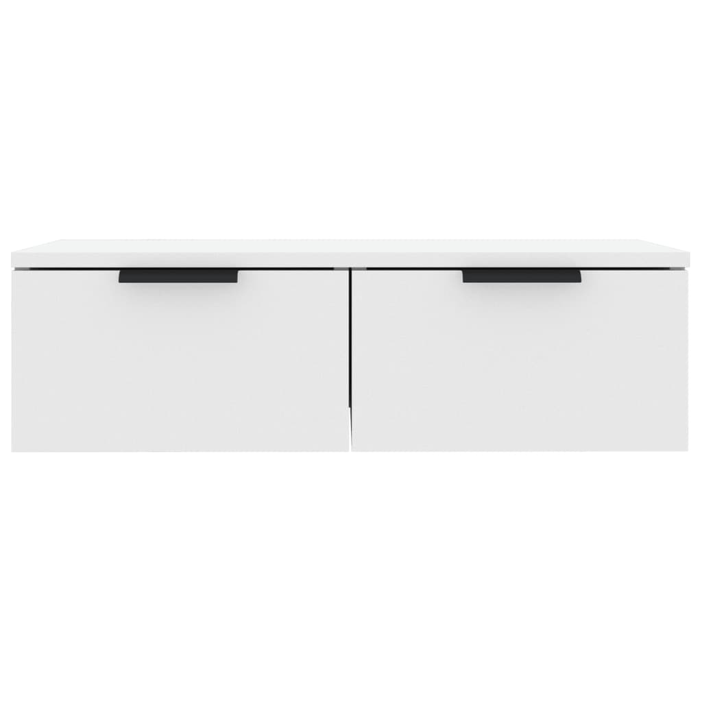 Wandkast 68X30X20 Cm Bewerkt Hout Wit