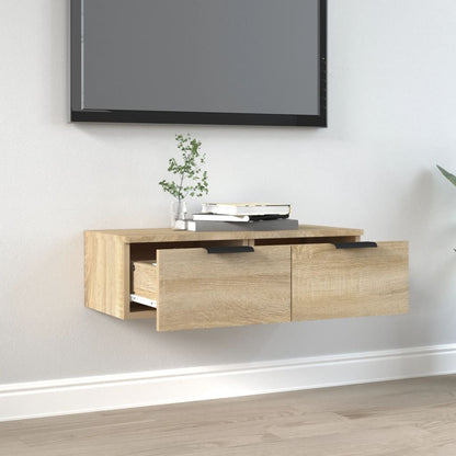 Wandkast 68X30X20 Cm Bewerkt Hout Sonoma Eikenkleurig
