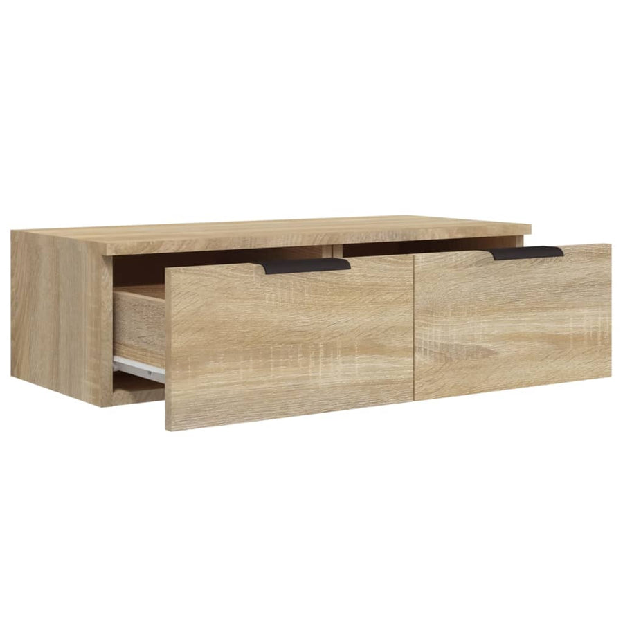 Wandkast 68X30X20 Cm Bewerkt Hout Sonoma Eikenkleurig