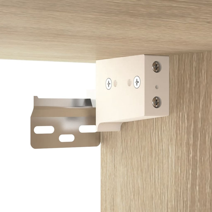 Wandkast 68X30X20 Cm Bewerkt Hout Sonoma Eikenkleurig