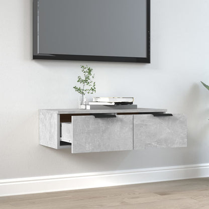 Wandkast 68X30X20 Cm Bewerkt Hout Betongrijs